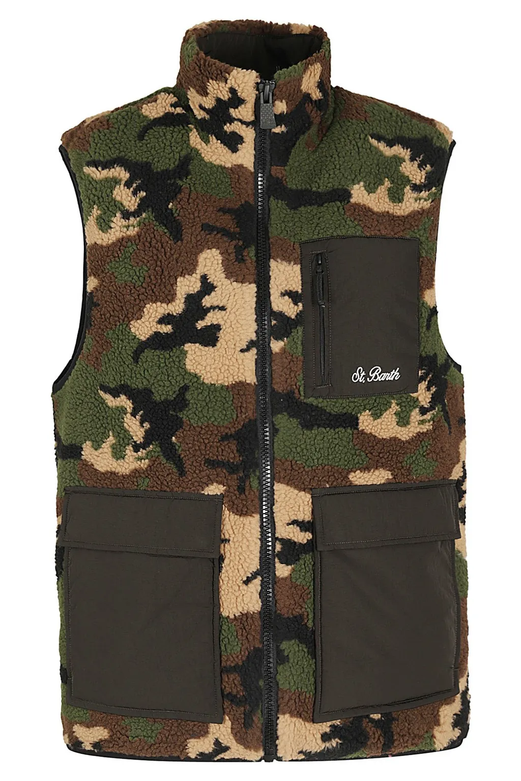 Mc2 Saint Barth Zip-Up High Neck Gilet