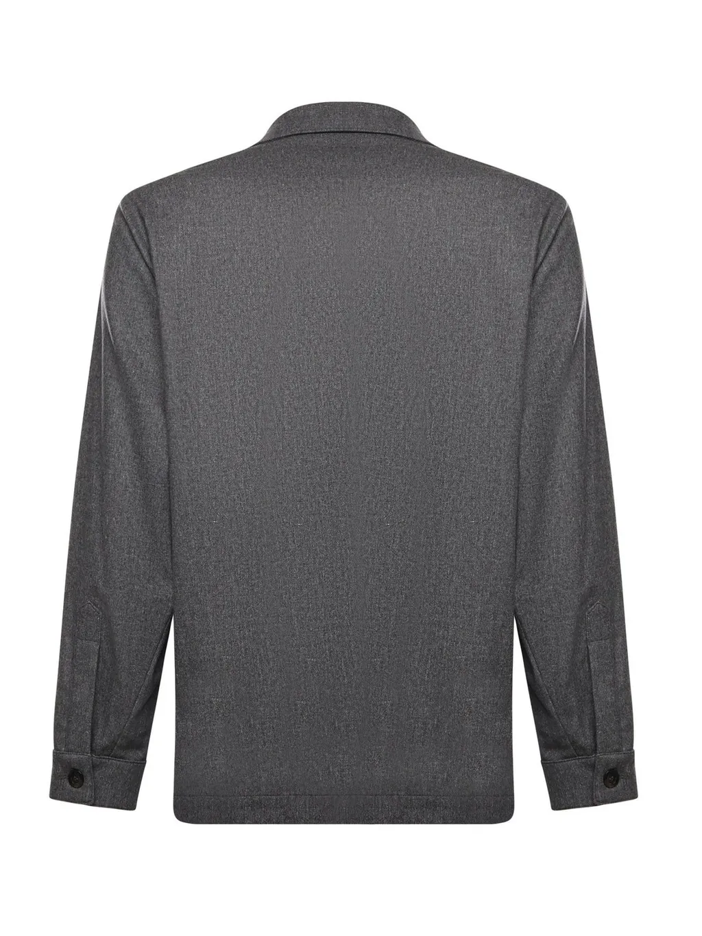 Michael Coal Wool Button-Up Shirt