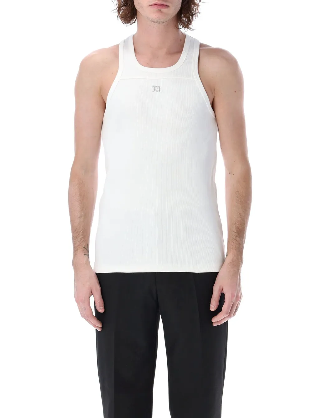 Misbhv Logo Embroidered Ribbed Tank Top