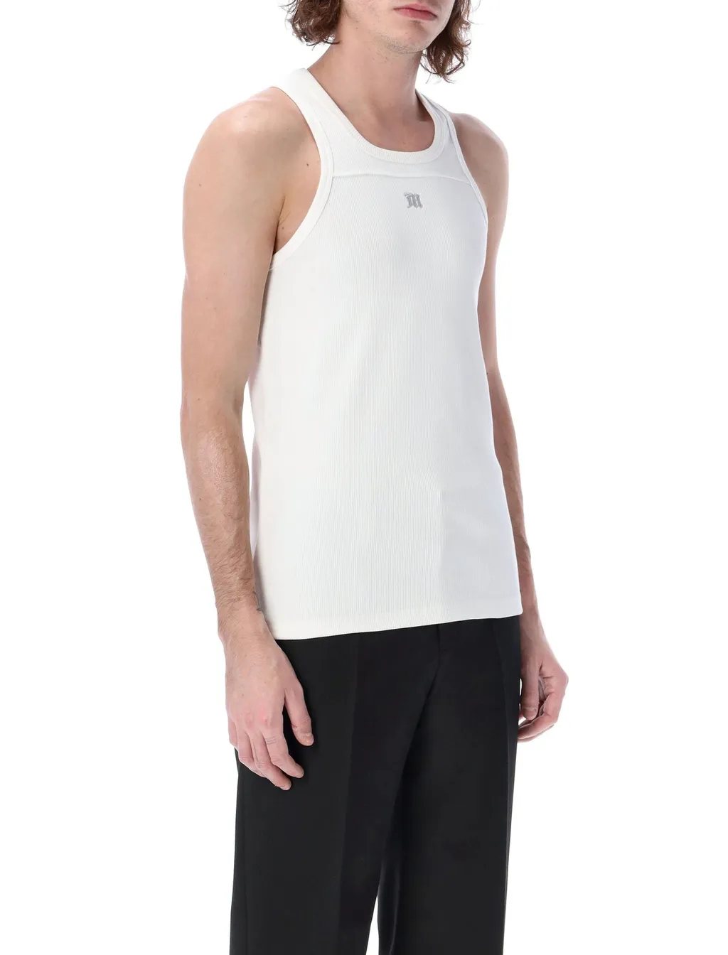 Misbhv Logo Embroidered Ribbed Tank Top