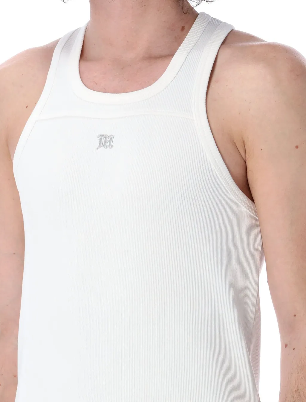 Misbhv Logo Embroidered Ribbed Tank Top