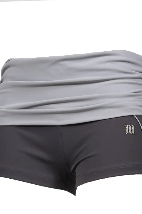 Lycra Wrapped Shorts / Gray