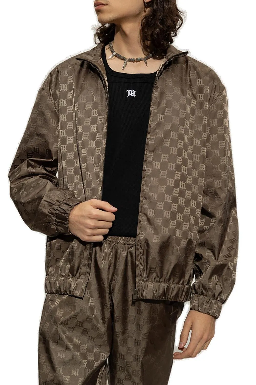 Misbhv Zip-Up Monogram Jacket