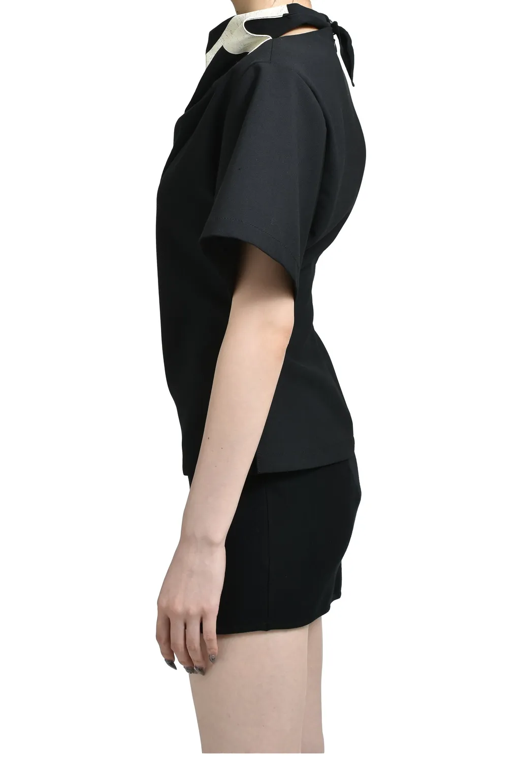 Scarf Polywool Top / Black