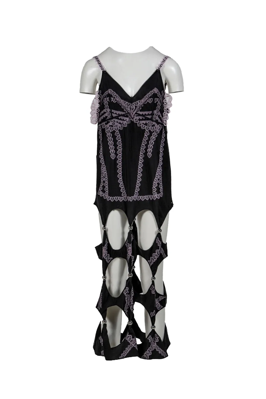Lace Motif Suan Pan Dress / Blk