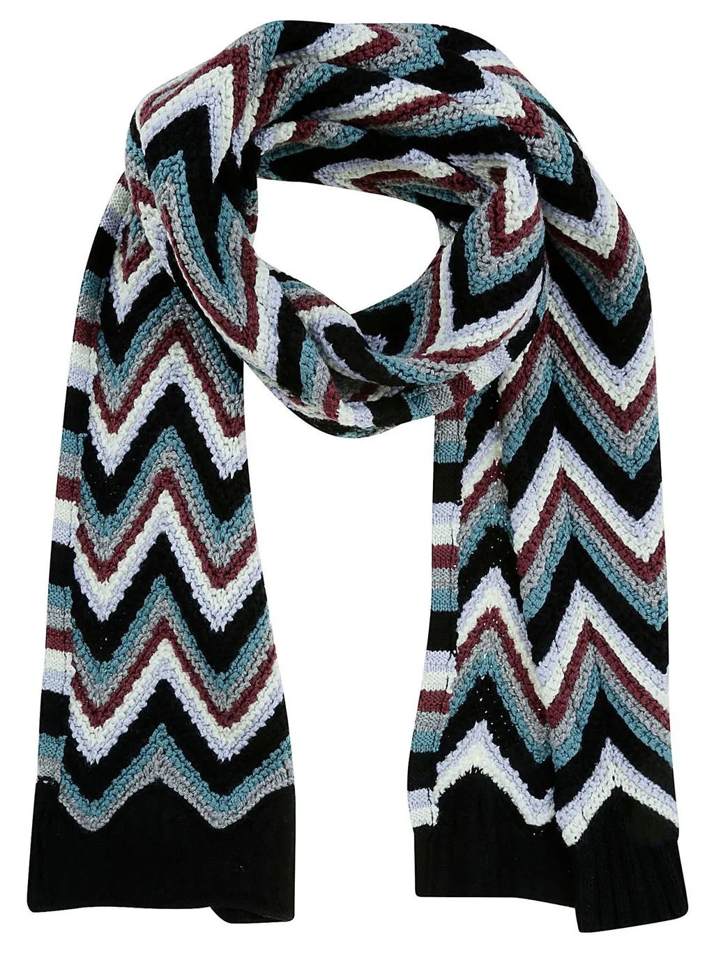 Missoni Zig-Zag Pattern Knitted Scarf