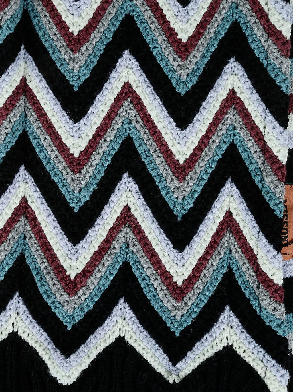 Missoni Zig-Zag Pattern Knitted Scarf
