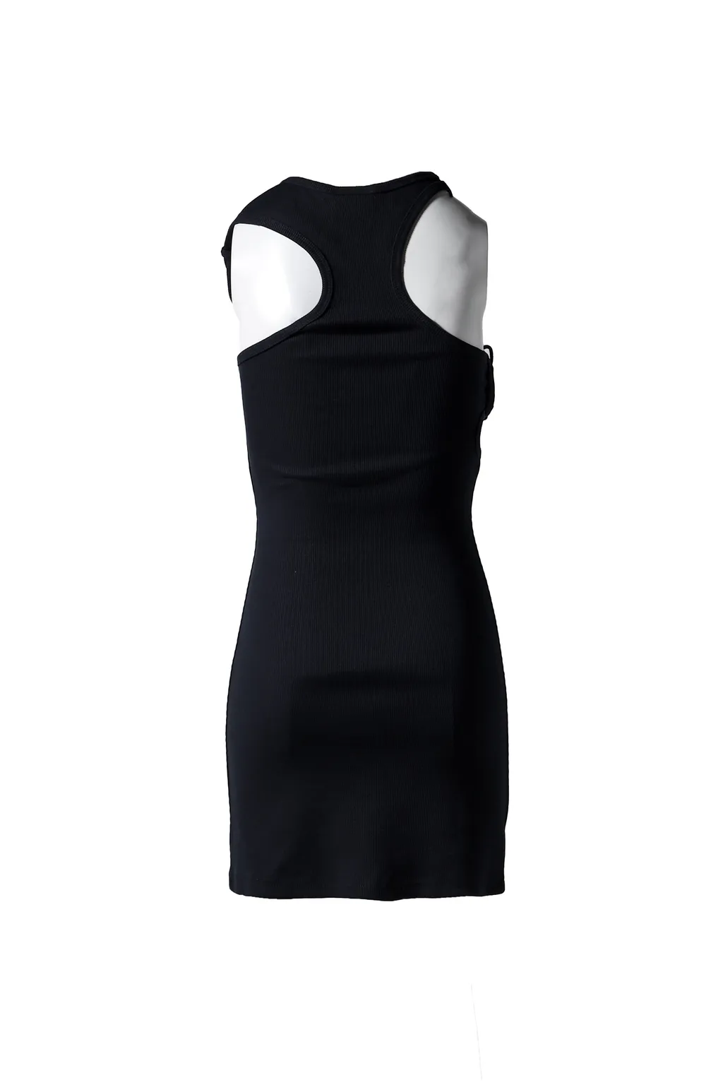 Double Buckle 90's Rib Dress / Blk