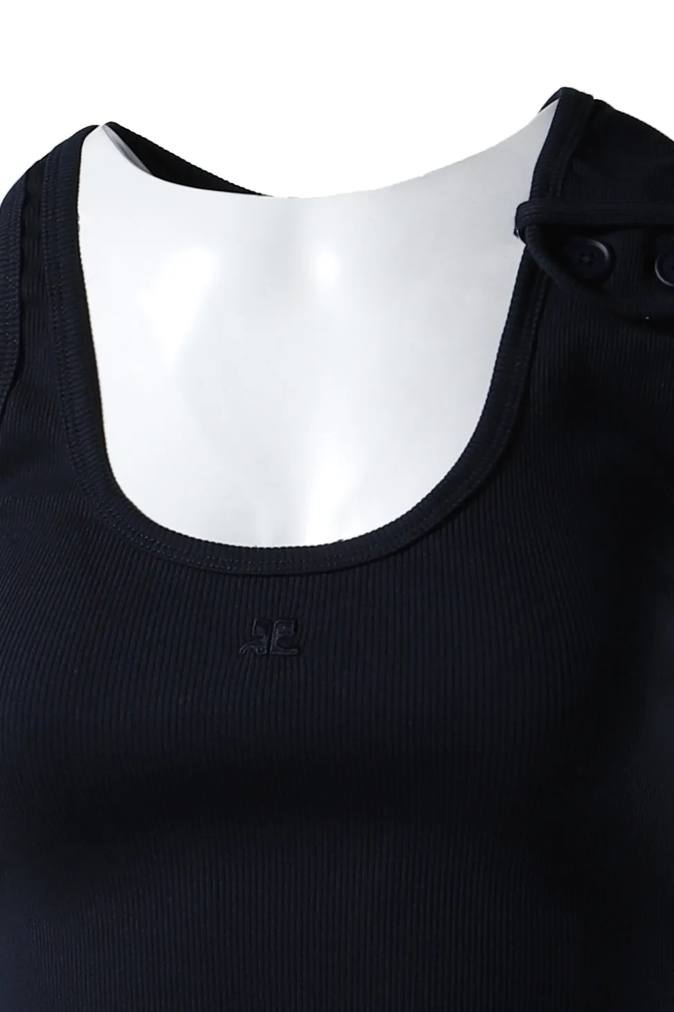 Double Buckle 90's Rib Dress / Blk