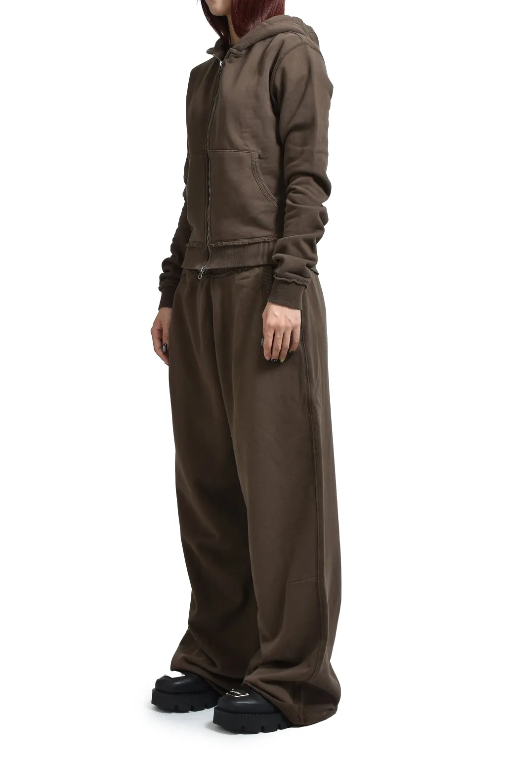 Chocolate Brown Mini Monster Hoodie / Brw