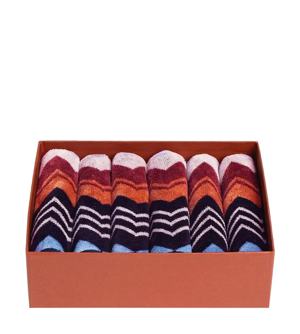 Missoni Home Zig-Zag Detailed 6-Pack Face Towels