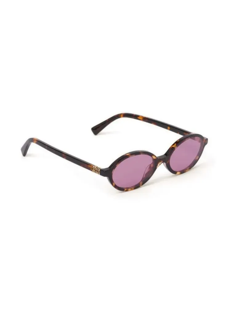 Miu Miu Eyewear Regard Oval Frame Sunglasses