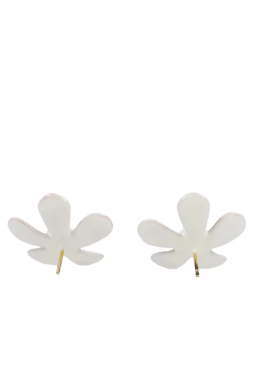 Earrings / White