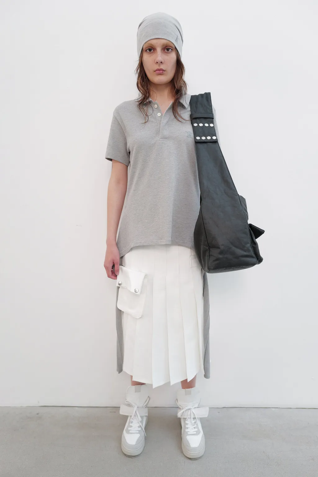 Trim Polo T-Shirt / Gray
