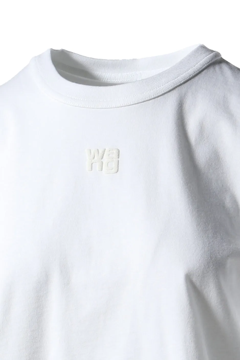 Essential Jsy Shrunken Tee W/Puff Logo / Wht