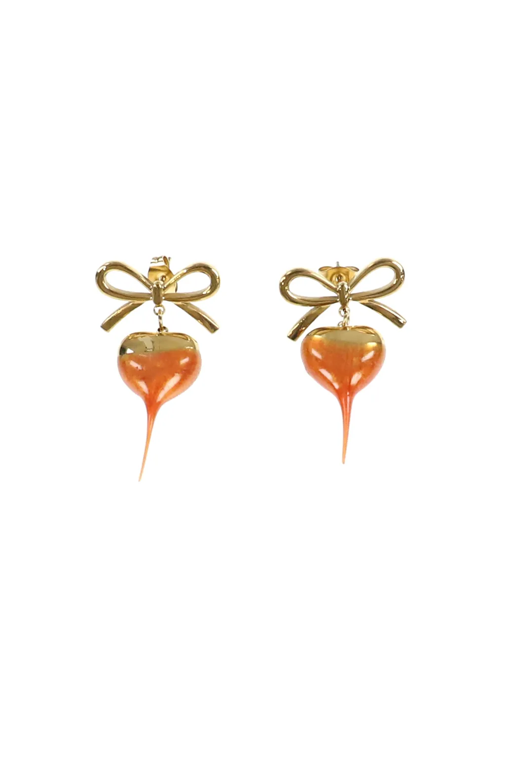 Bow Heart Earring / Gold