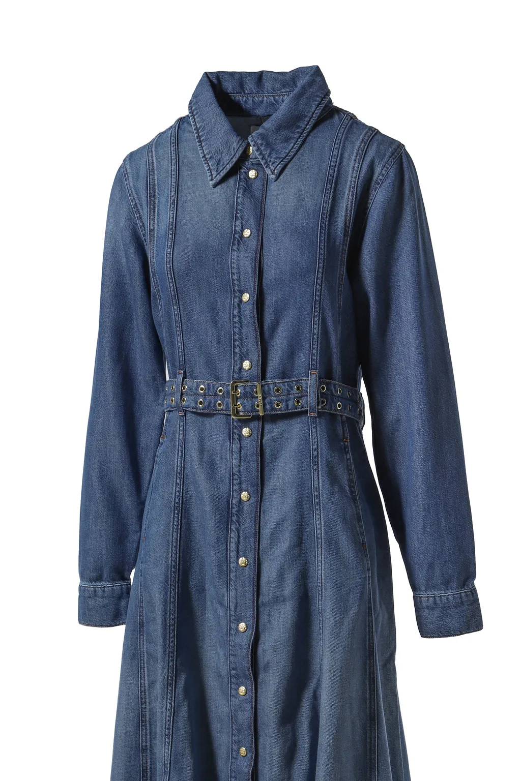 Light Denim Maxi Dress / Blue