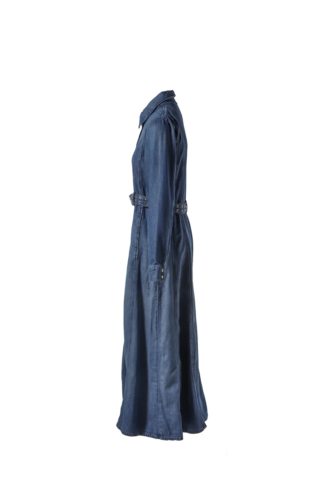Light Denim Maxi Dress / Blue