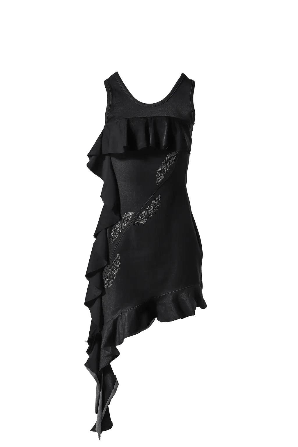 Flow Ruffle Dress / Black