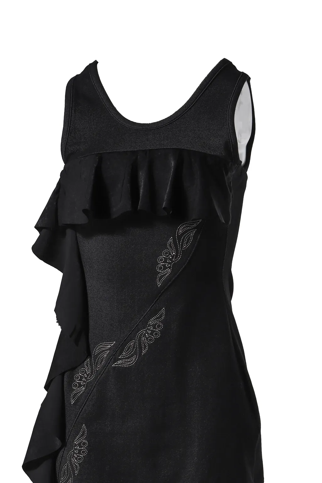 Flow Ruffle Dress / Black