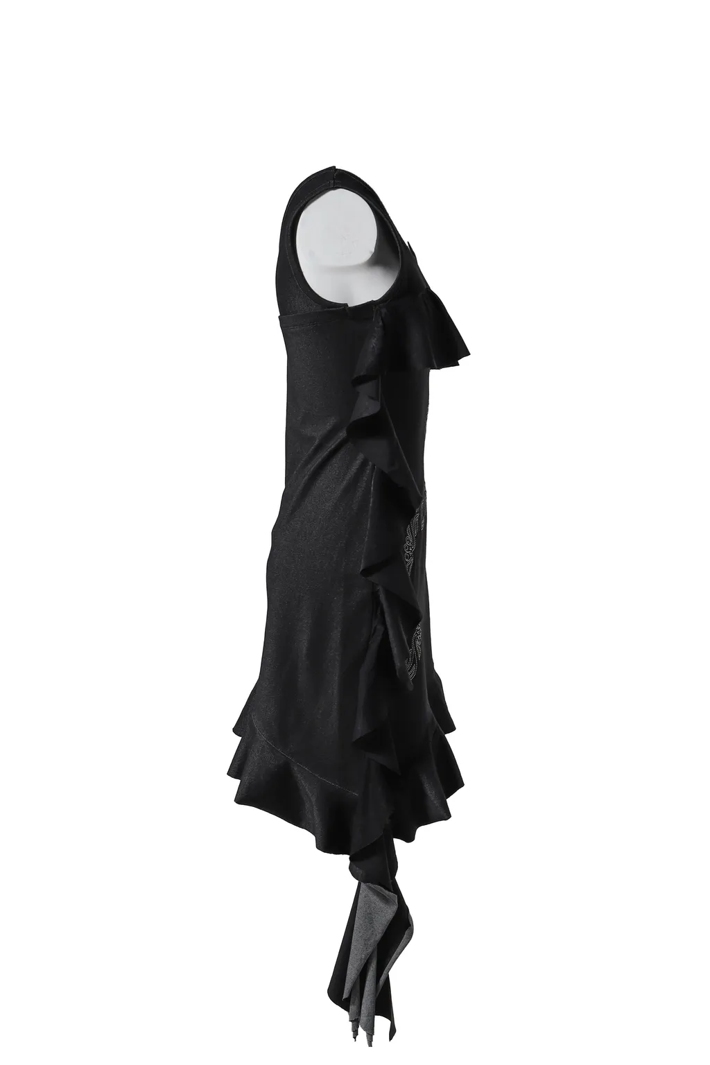 Flow Ruffle Dress / Black