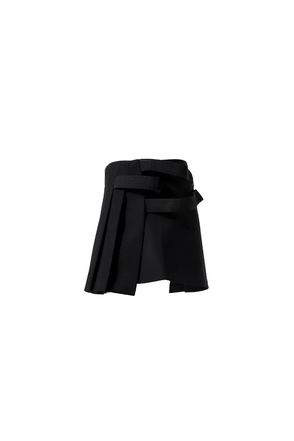 Pleated Wrap Skirt / Black
