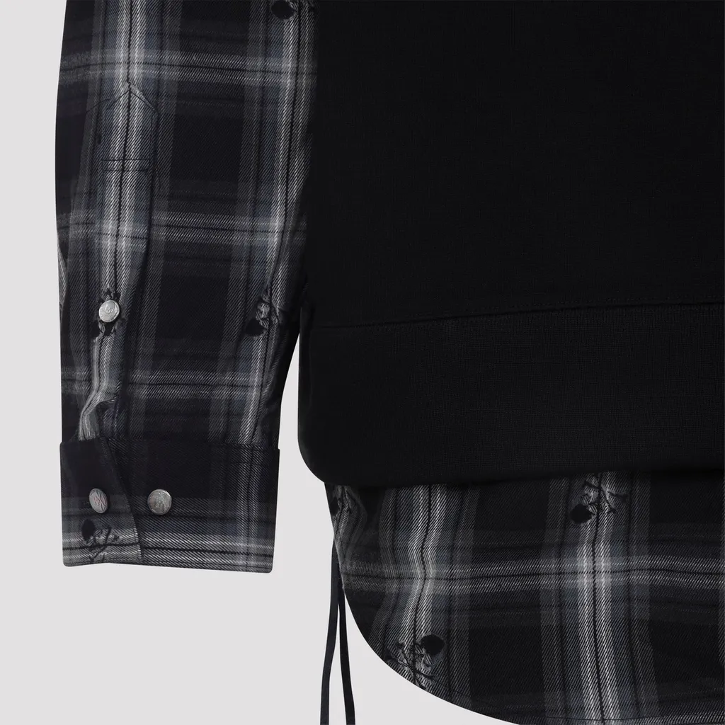 Mastermind Japan Layered Plaid Sweatshirt