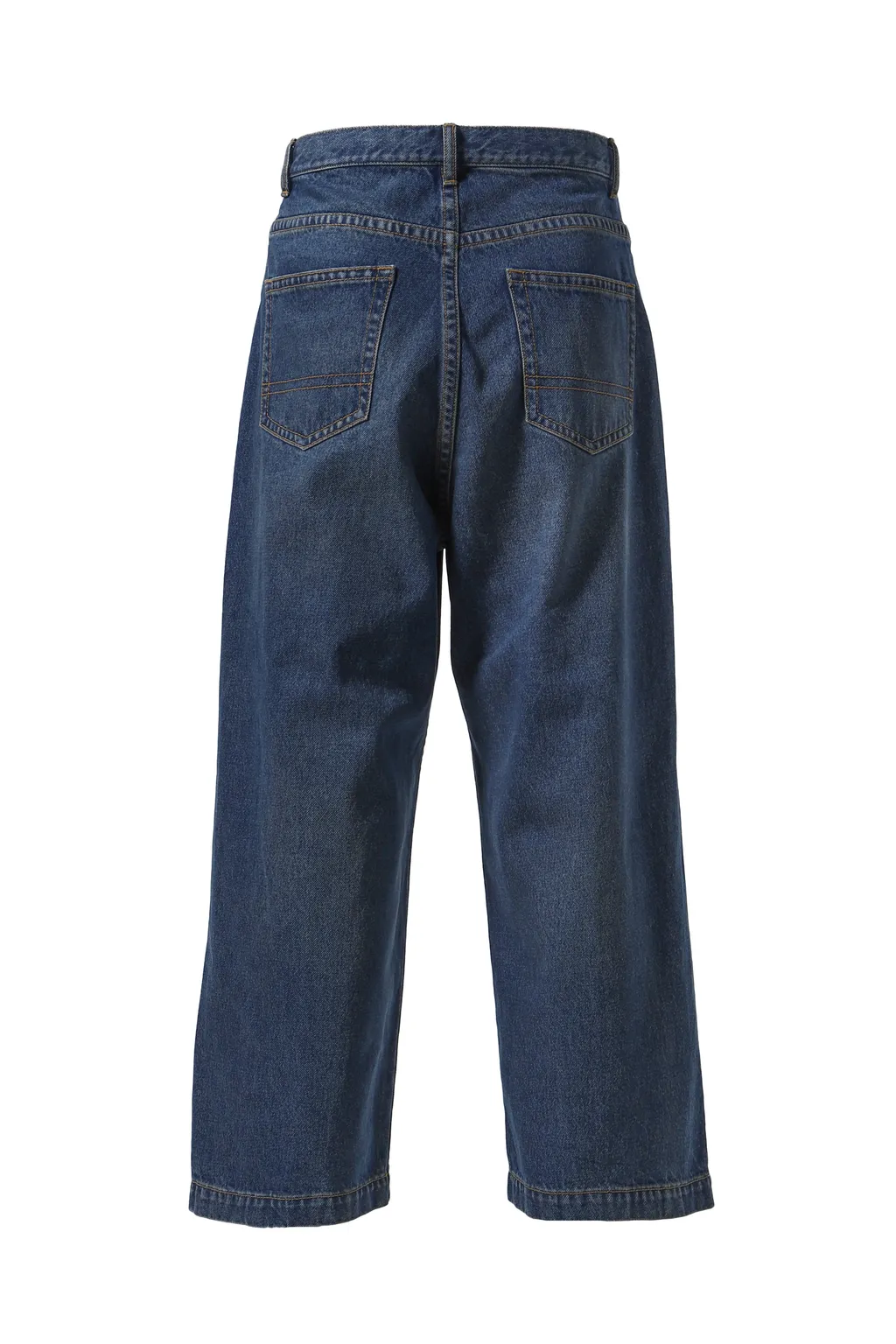 90'loose Straight Pants - Damaged Denim / Indigo