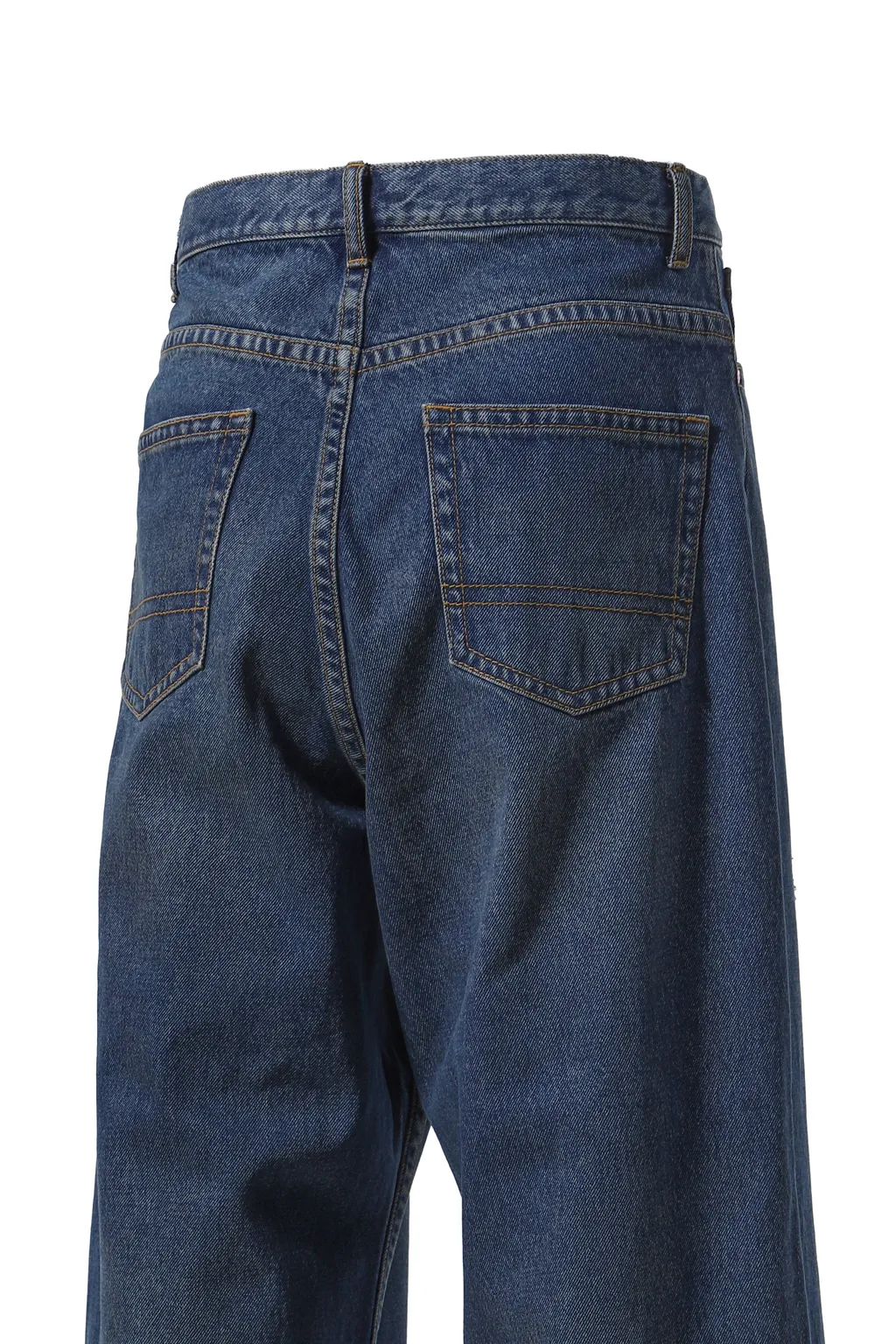 90'loose Straight Pants - Damaged Denim / Indigo