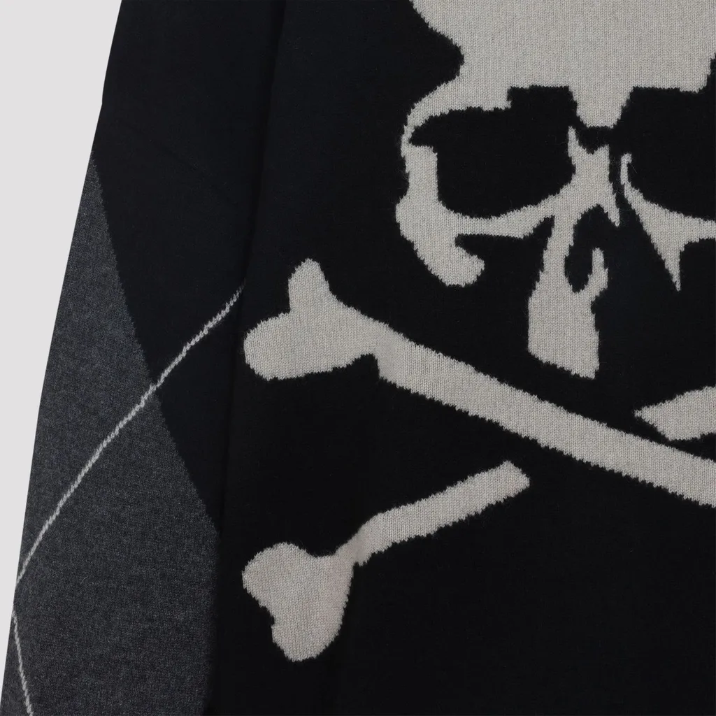 Mastermind World Argyle Cashmere Cardigan