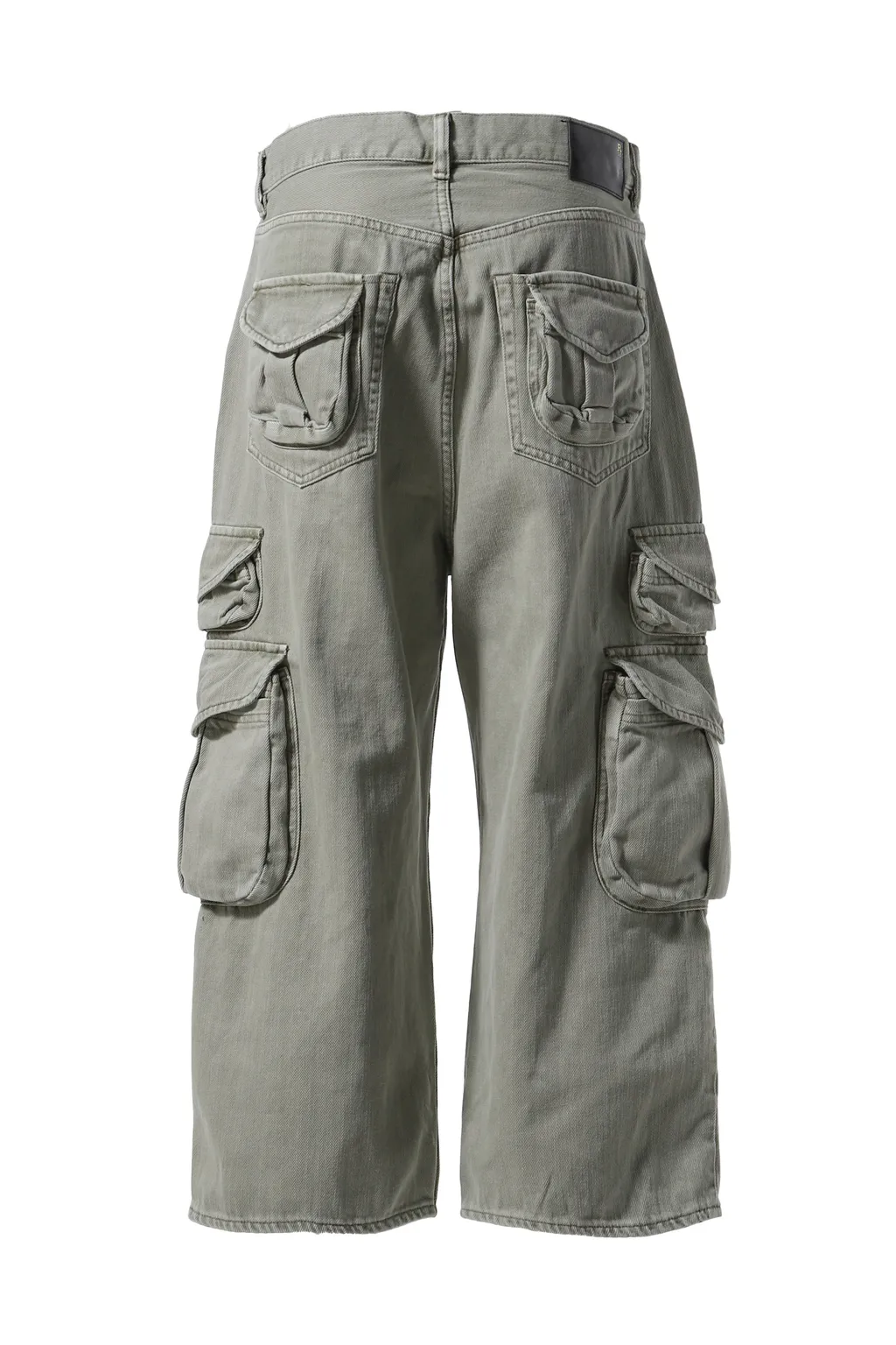 Cropped Multi Pocket Cargo / Grn