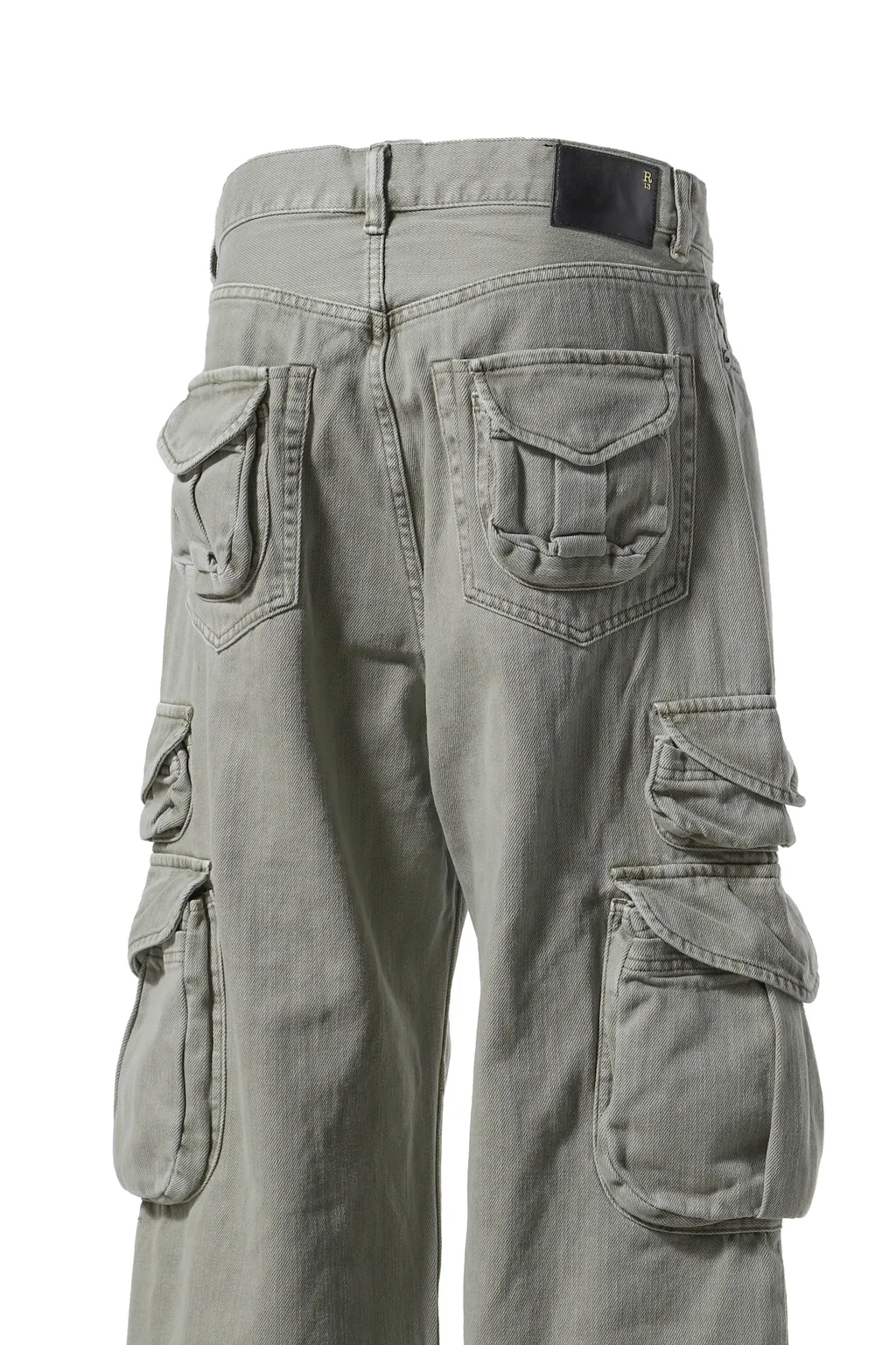 Cropped Multi Pocket Cargo / Grn