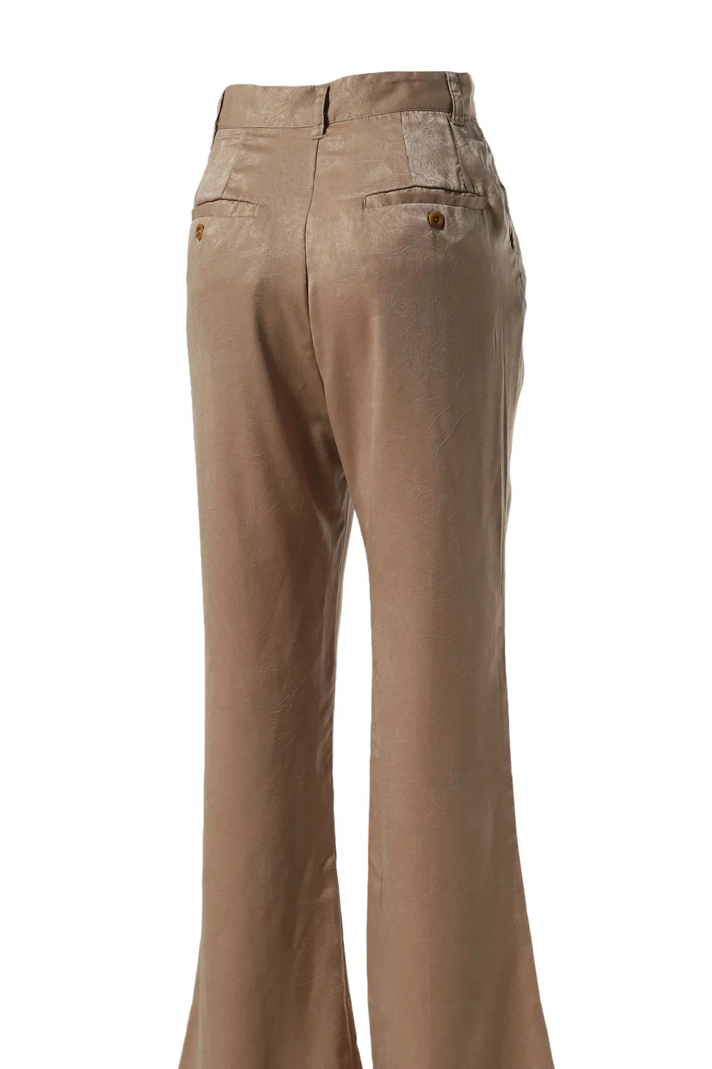 Satin Bell Bottom Pants / Bei