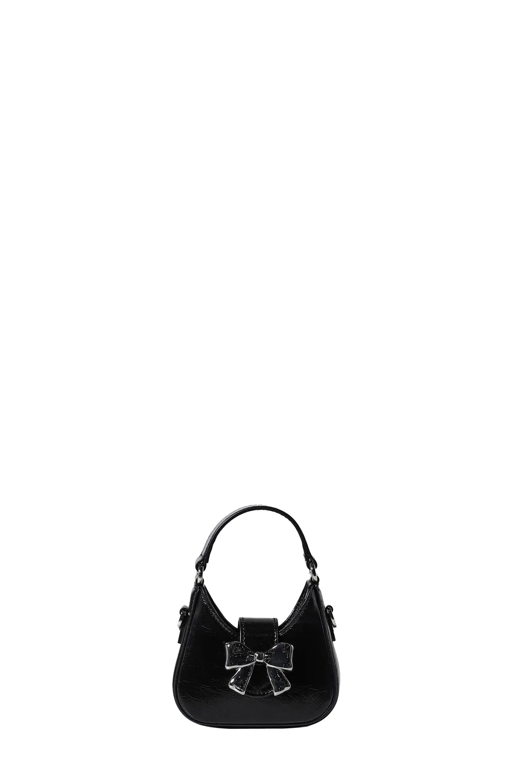 Ribbon Mini Hobo Bag / Black