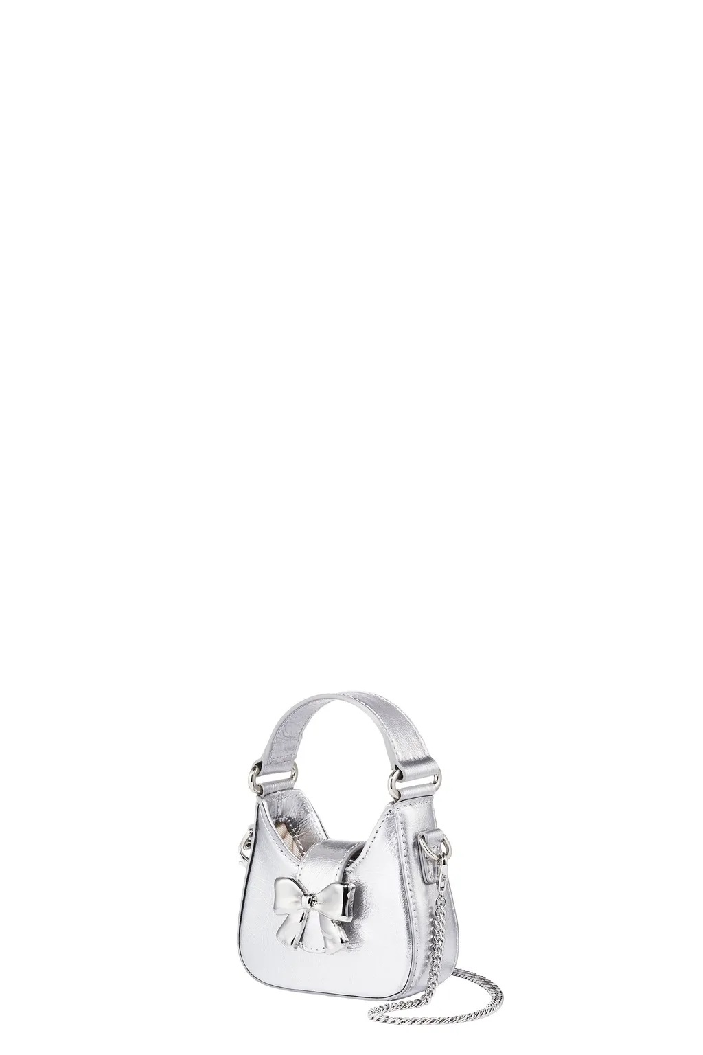 Ribbon Mini Hobo Bag / Sil