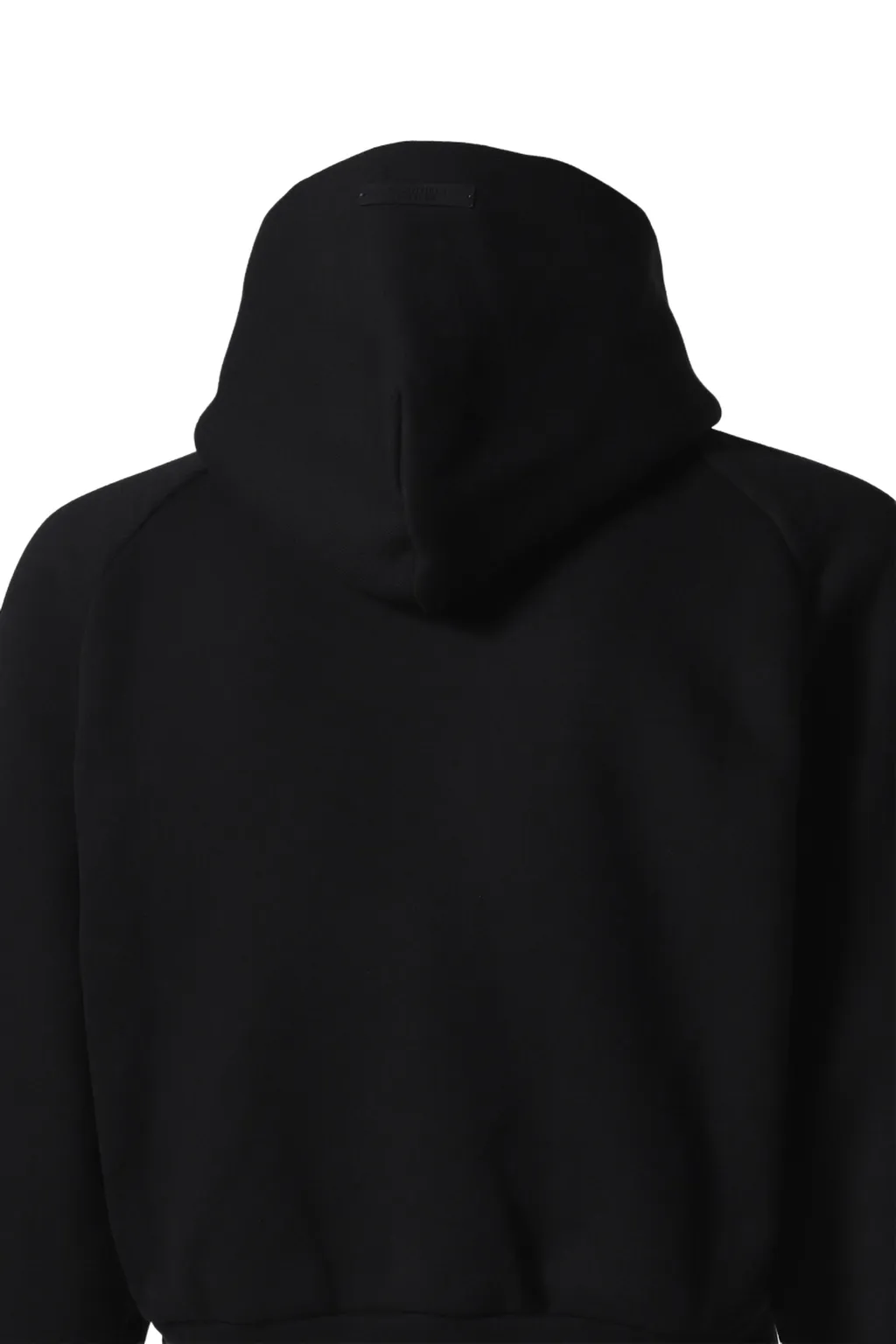 Fleece Cropped Hoodie / Black