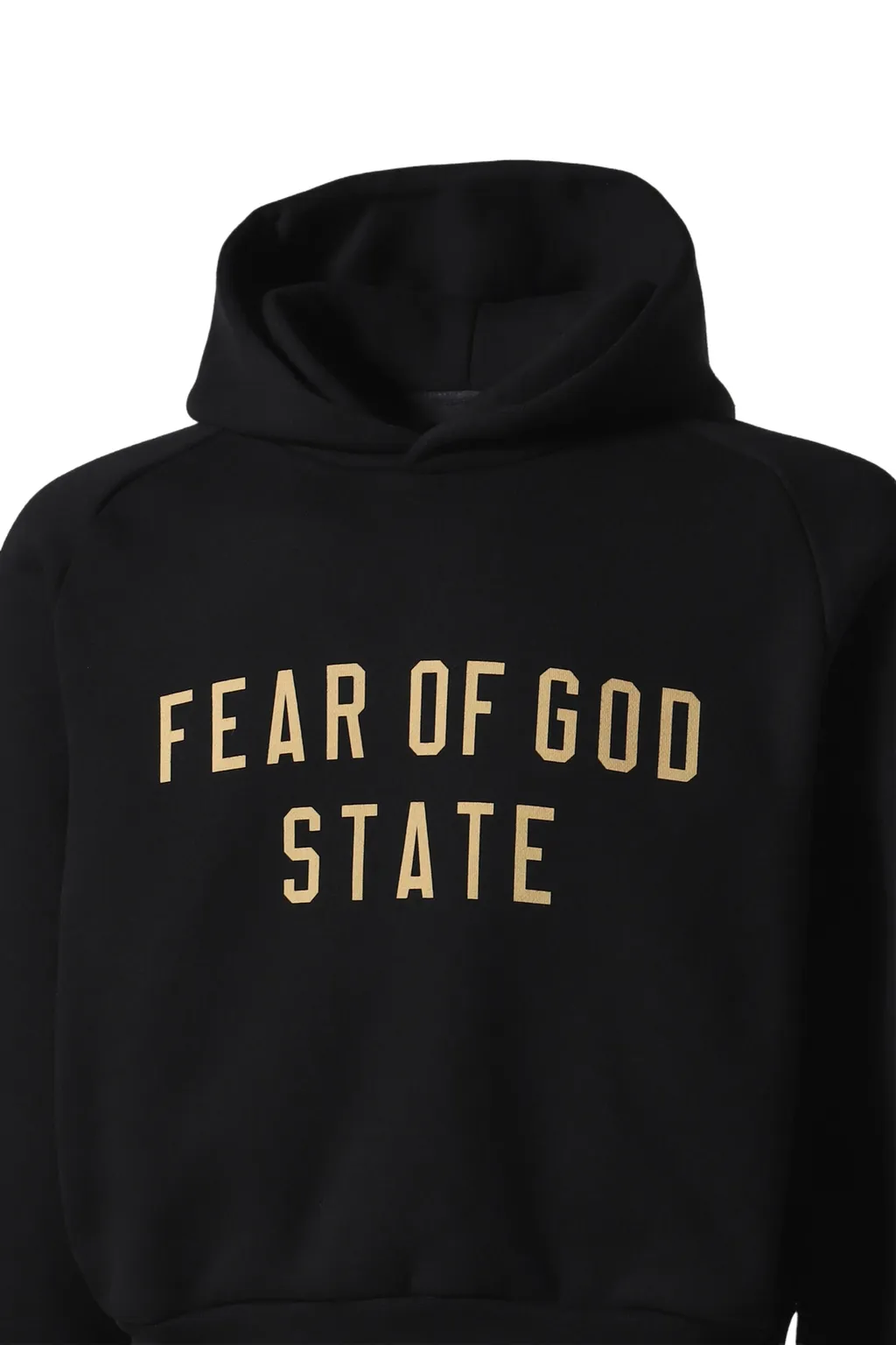 Fleece Cropped Hoodie / Black