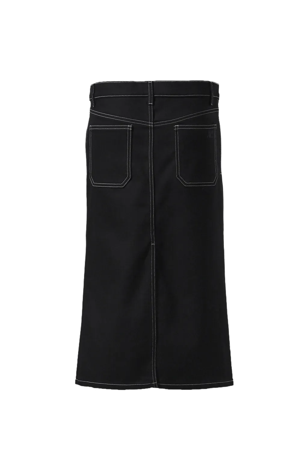 2-Pocket Denim Skirt / Blk/Wht