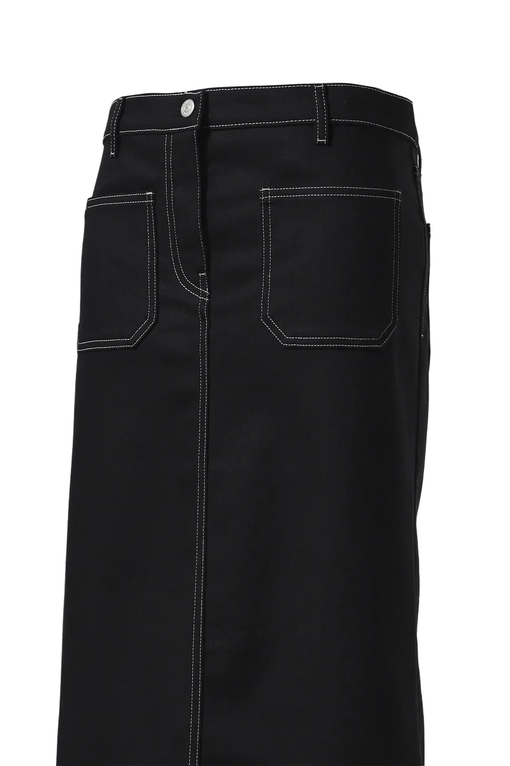 2-Pocket Denim Skirt / Blk/Wht