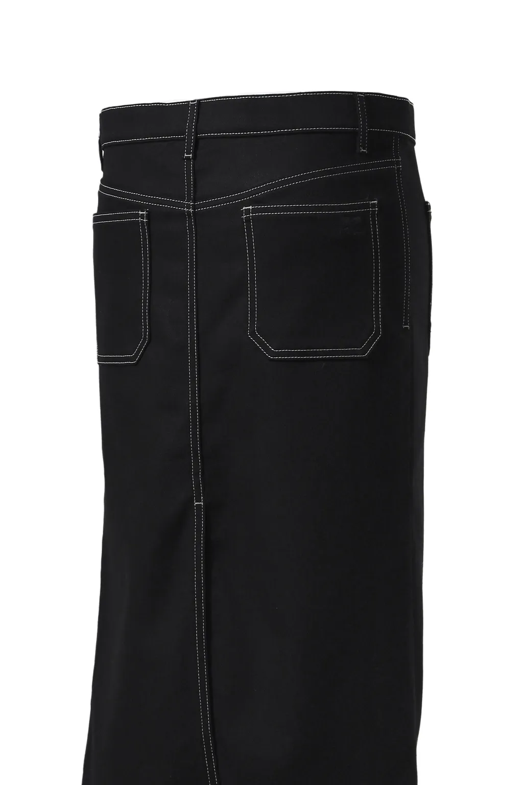 2-Pocket Denim Skirt / Blk/Wht