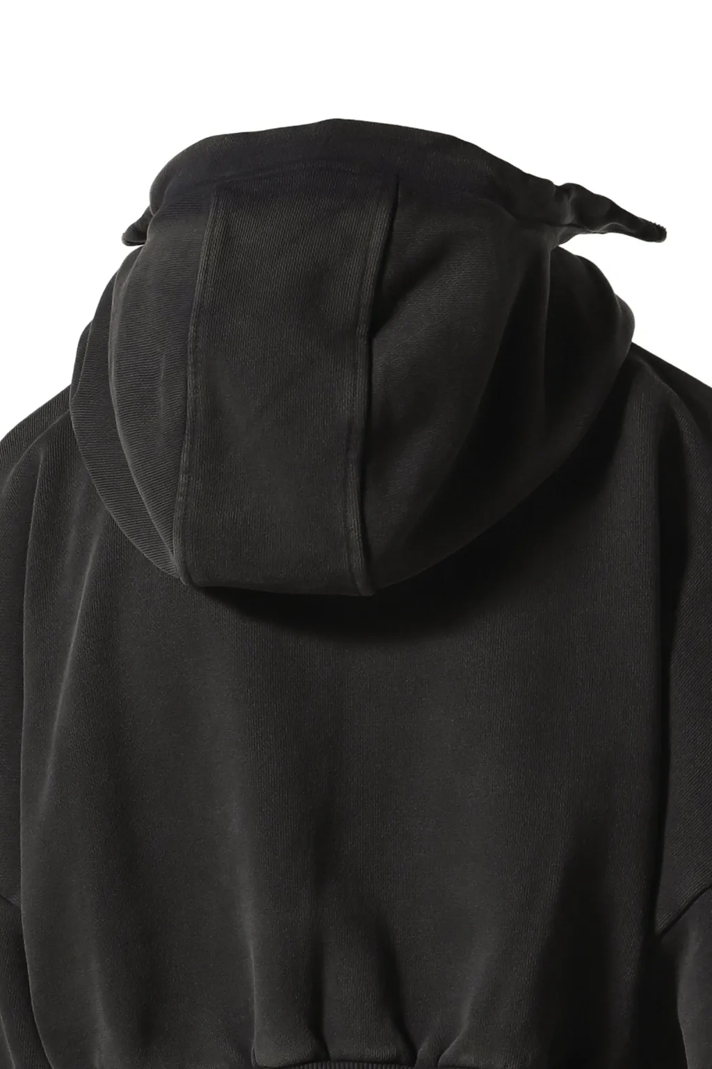 Cropped Full Zip / Washed Black