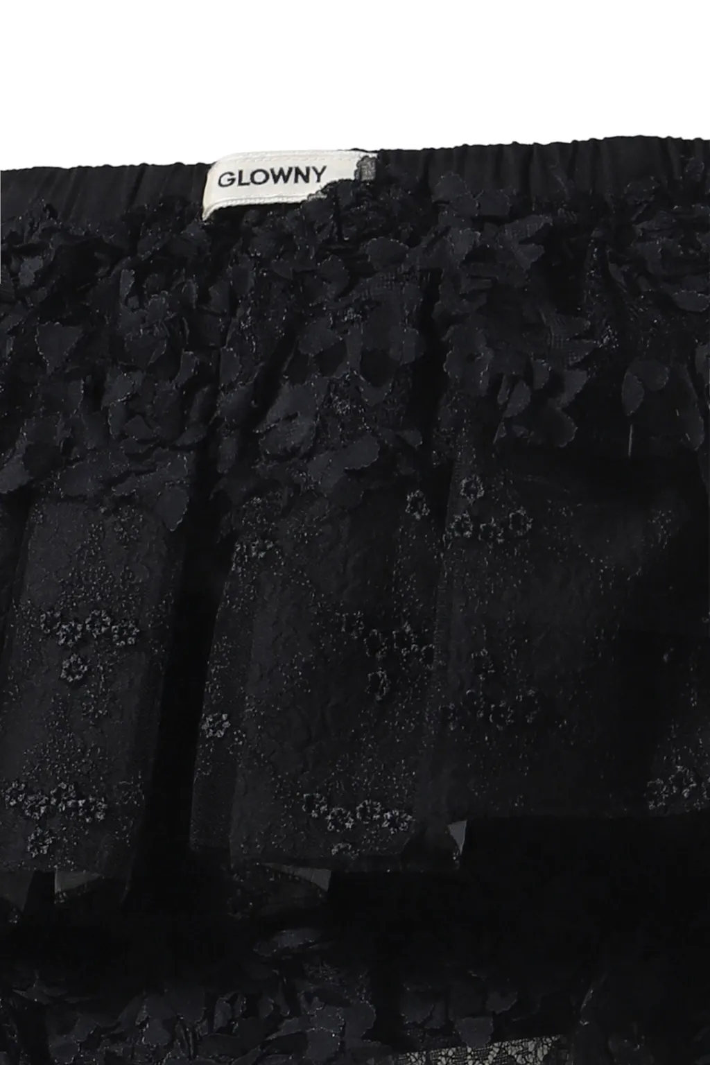 Girlfriend Lace Ruffle Mini Skirt / Blk