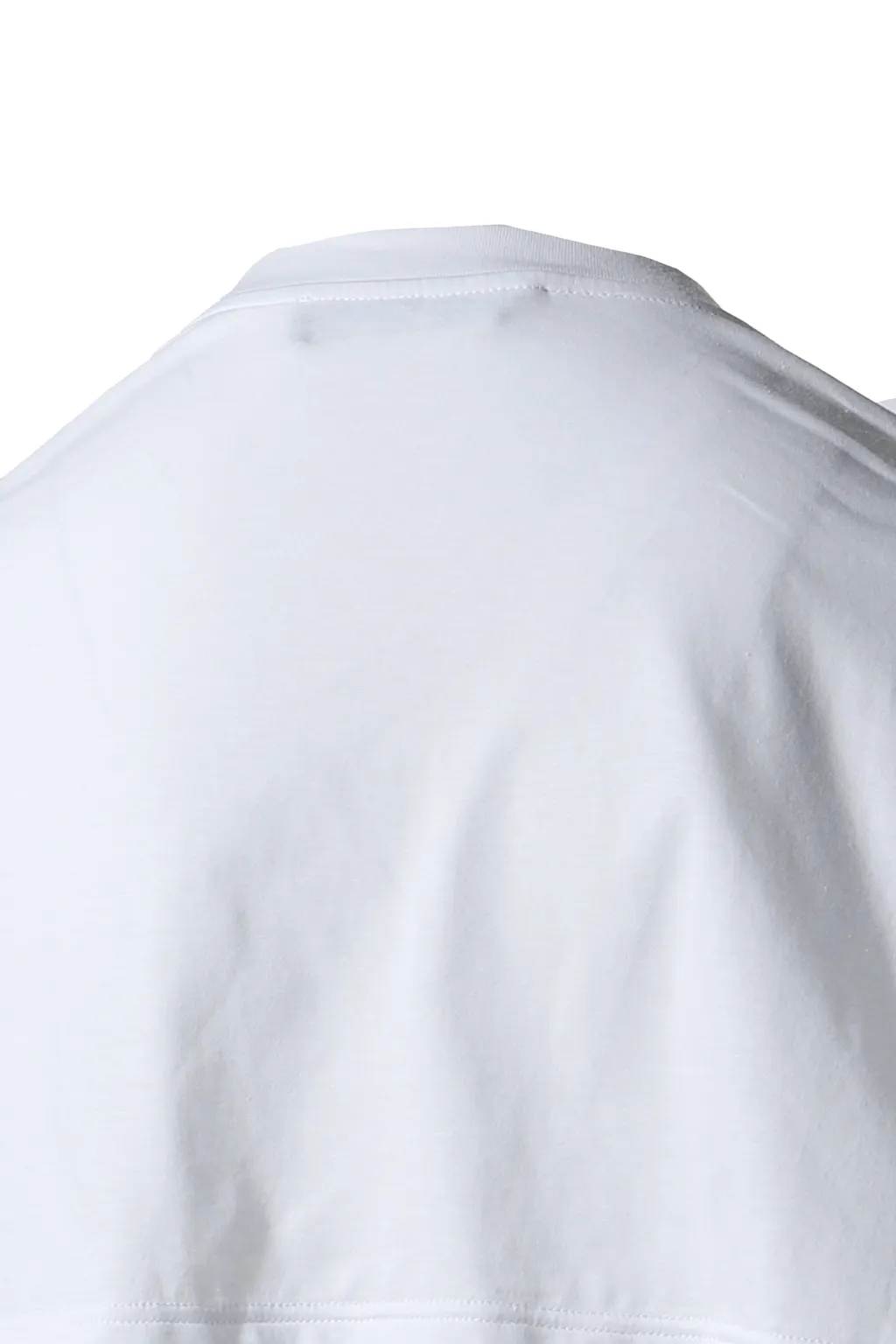 Scrunched Logo Long Sleeve Crop Top / Wht