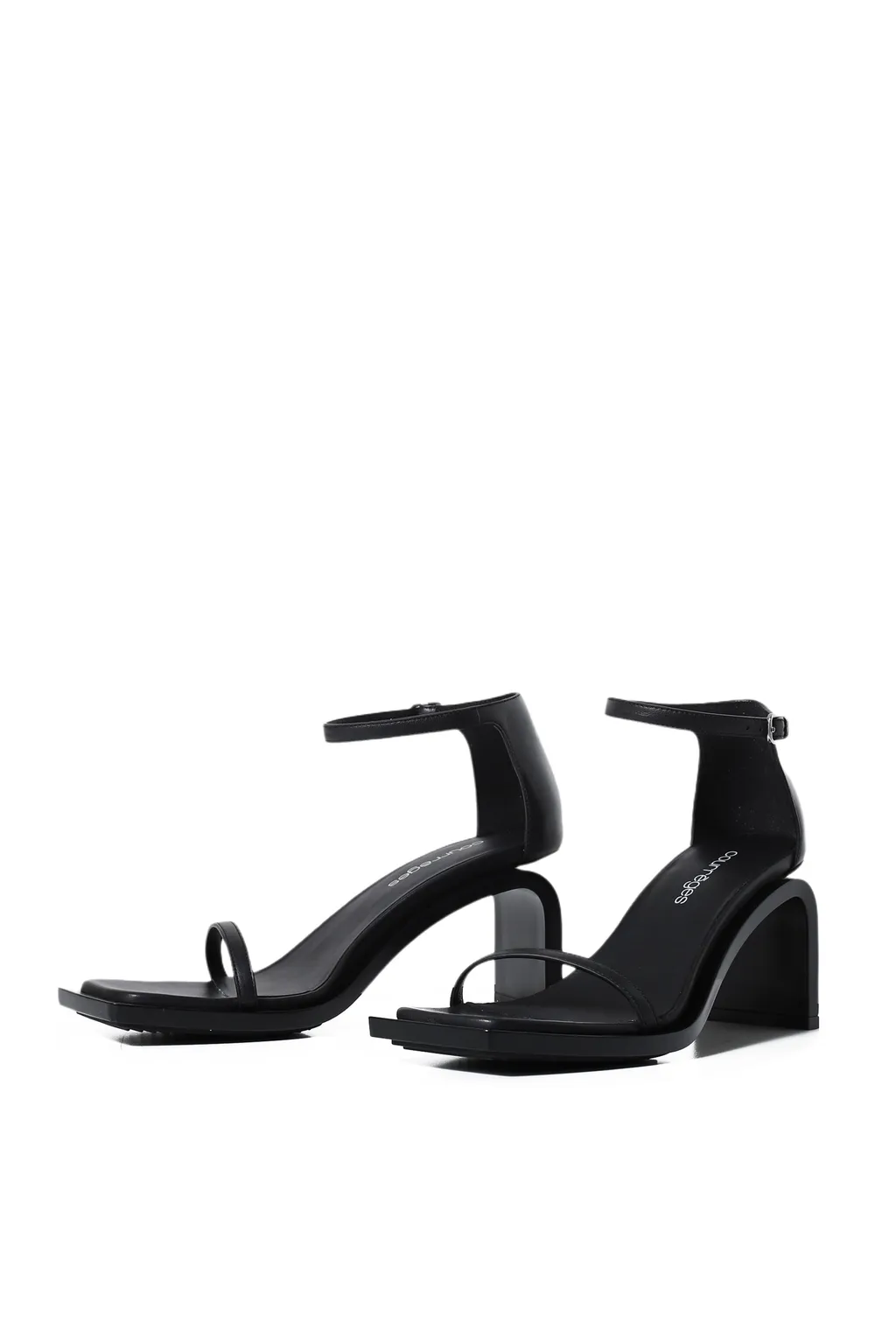Stream Leather Sandals / Black