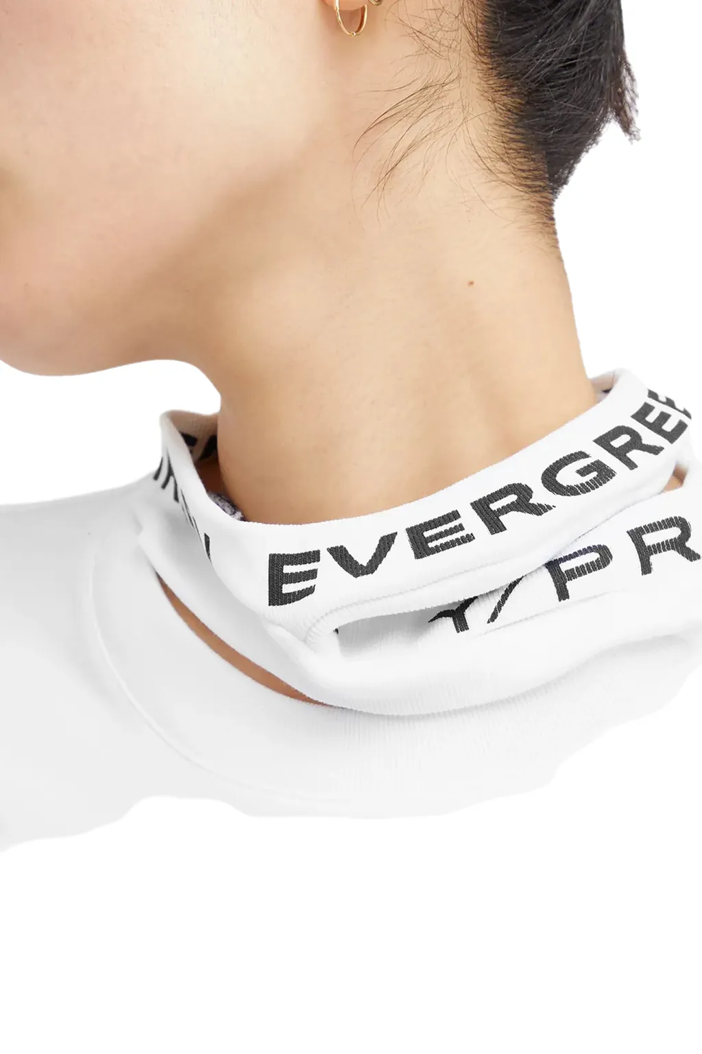 Evergreen Triple Collar Fitted T-Shirt / Wht