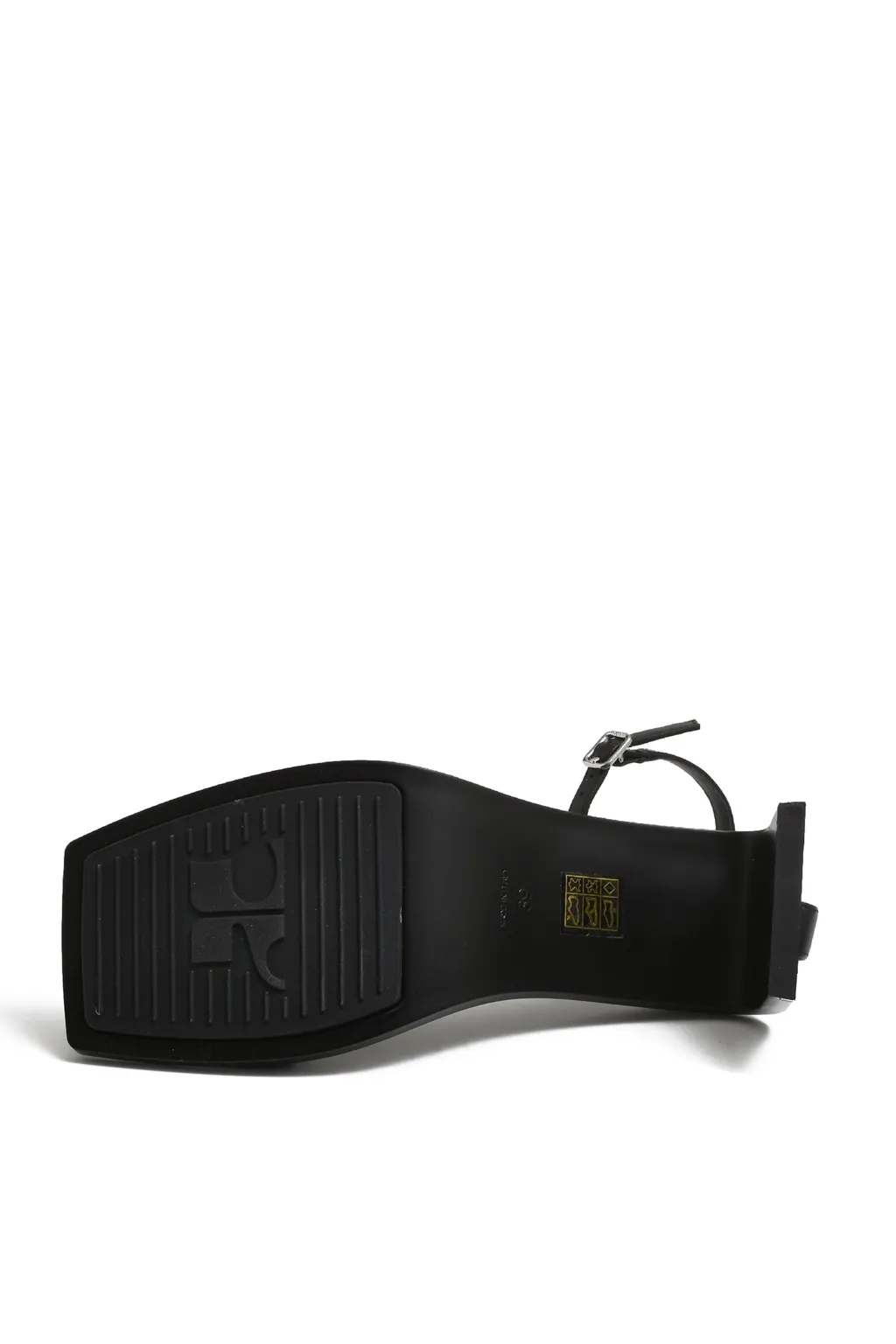 Stream Leather Sandals / Black