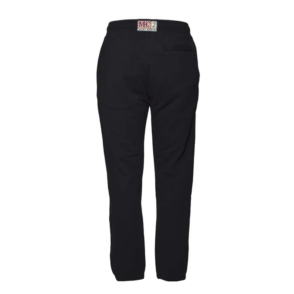 Mc2 Saint Barth Bolt Logo Embroidered Drawstring Trousers