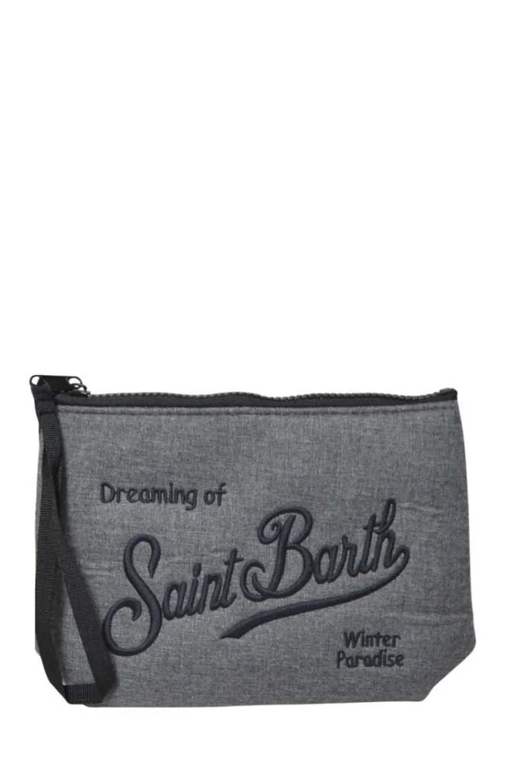 Mc2 Saint Barth Logo Embroidered Zipped Clutch Bag