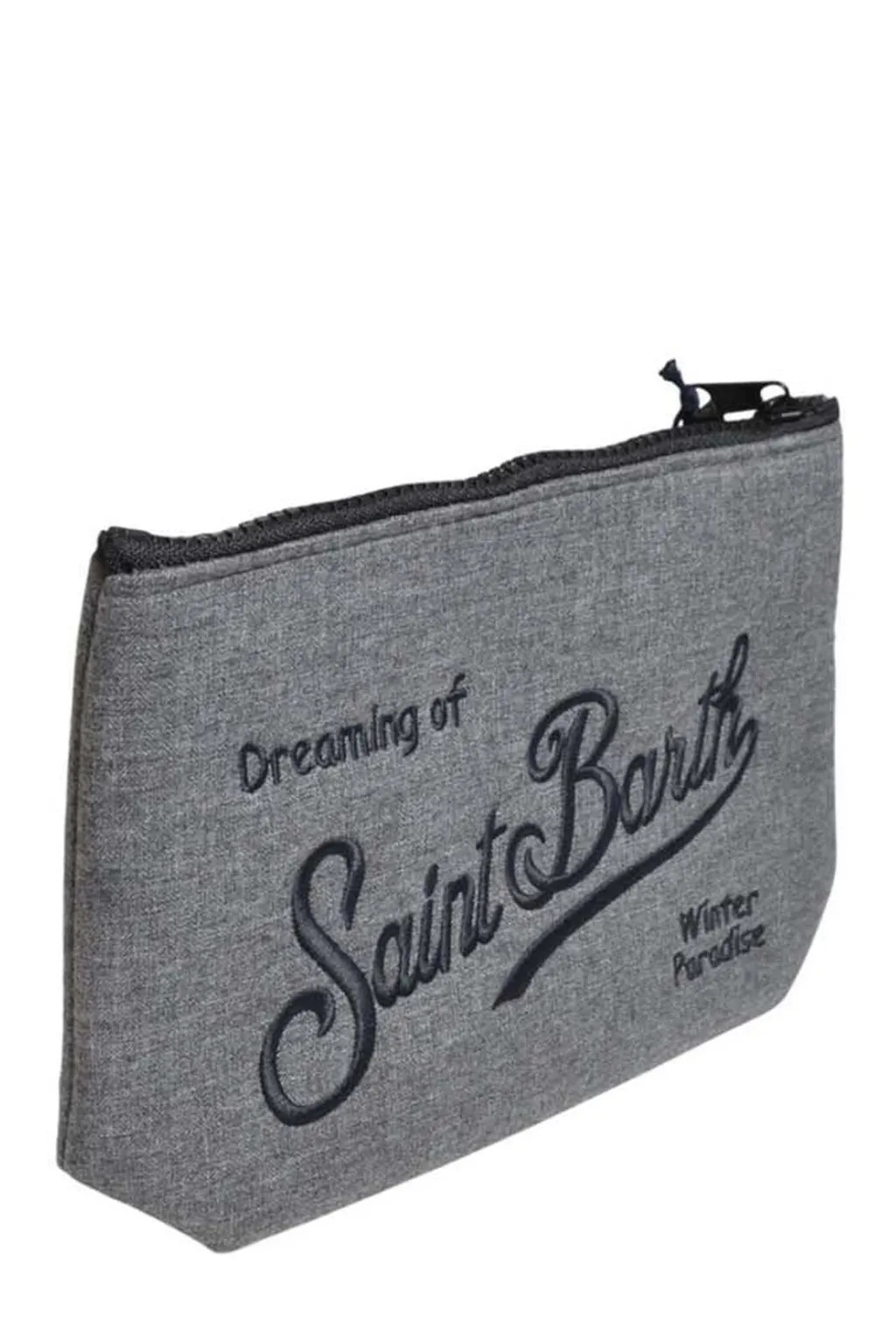 Mc2 Saint Barth Logo Embroidered Zipped Clutch Bag