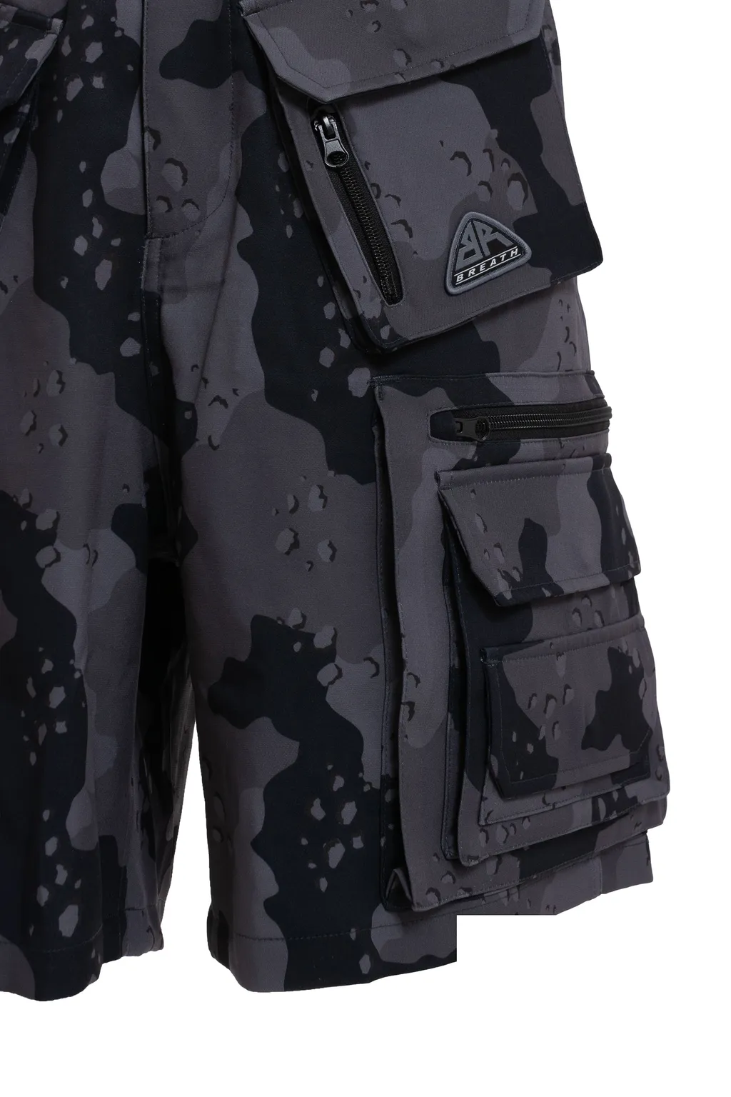 Camo Cargo Shorts / Black Camo